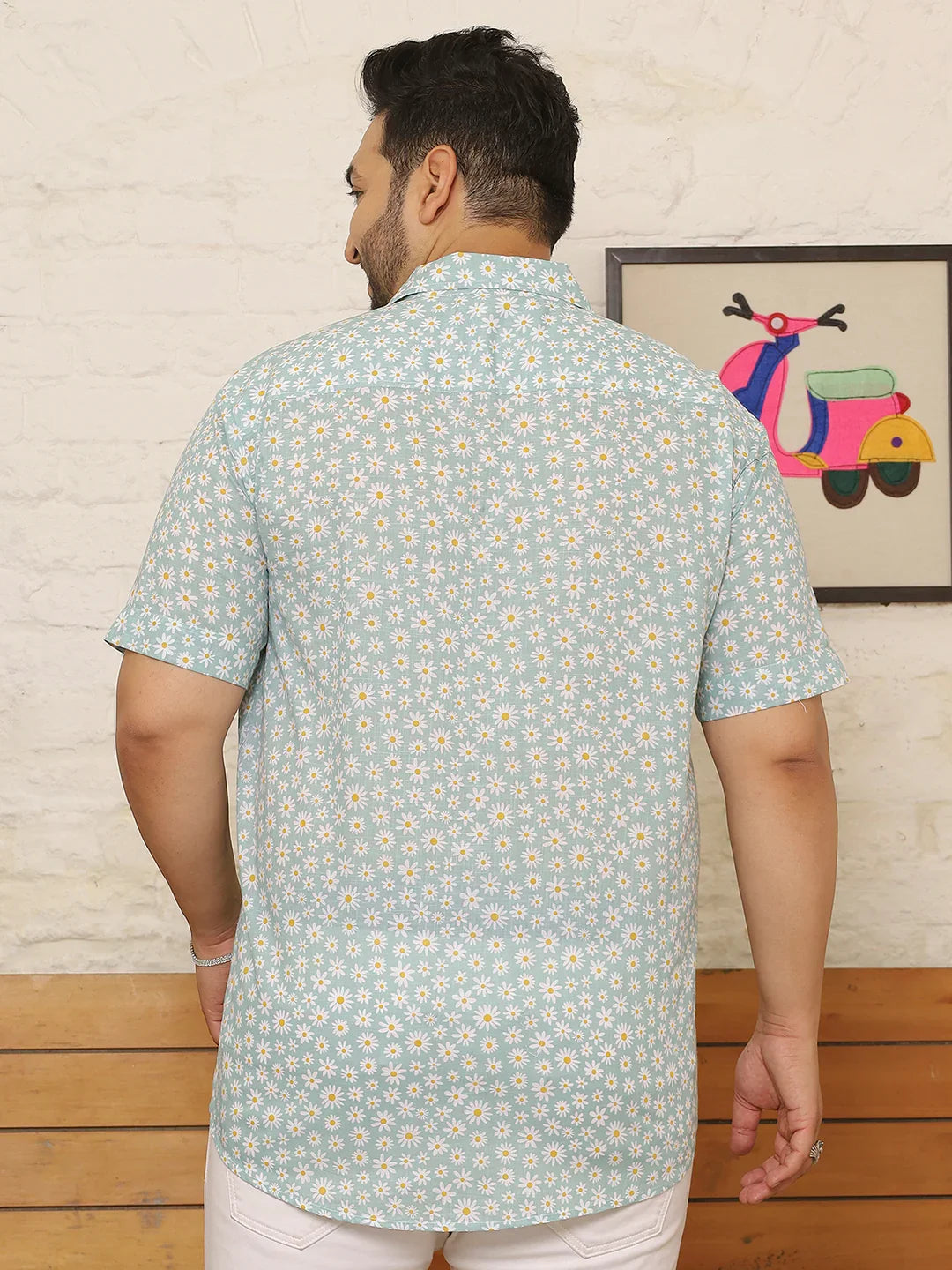 Men Plus Size Hedrix Multicolor Printed Shirt - bigbanana