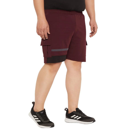 Men Plus Size Herbie Colorblock Shorts - bigbanana