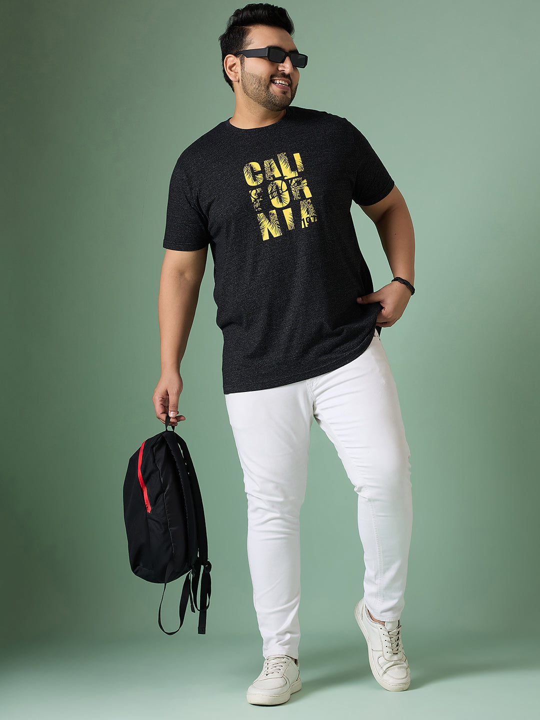 Men Plus Size Hexel Colorblock Round Neck Tshirt - bigbanana