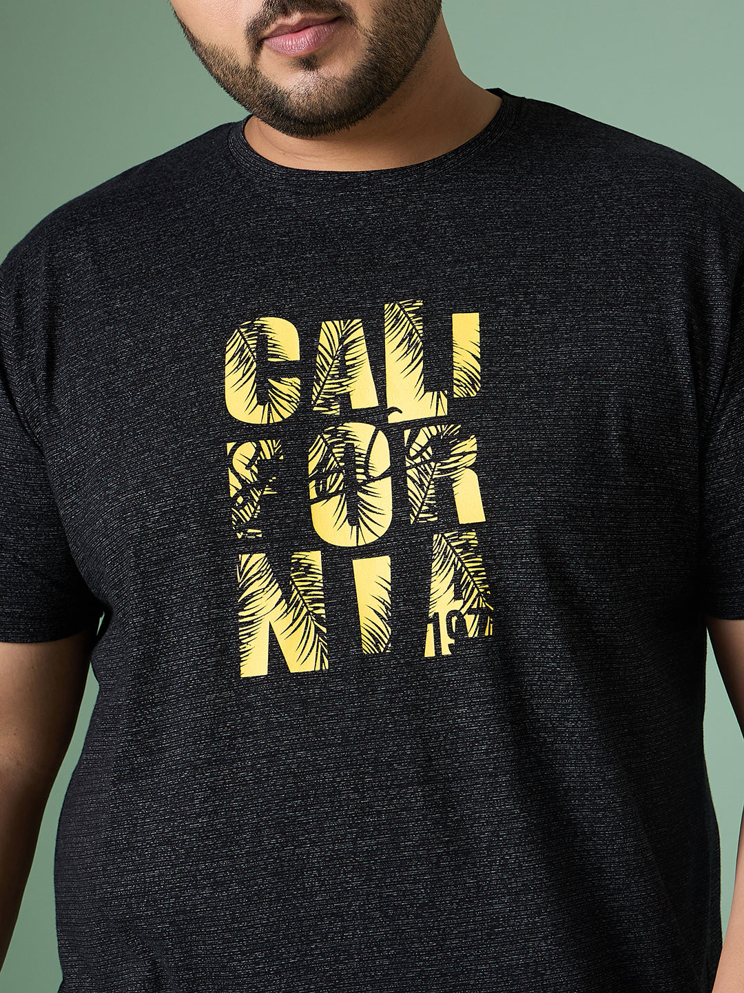 Men Plus Size Hexel Colorblock Round Neck Tshirt - bigbanana