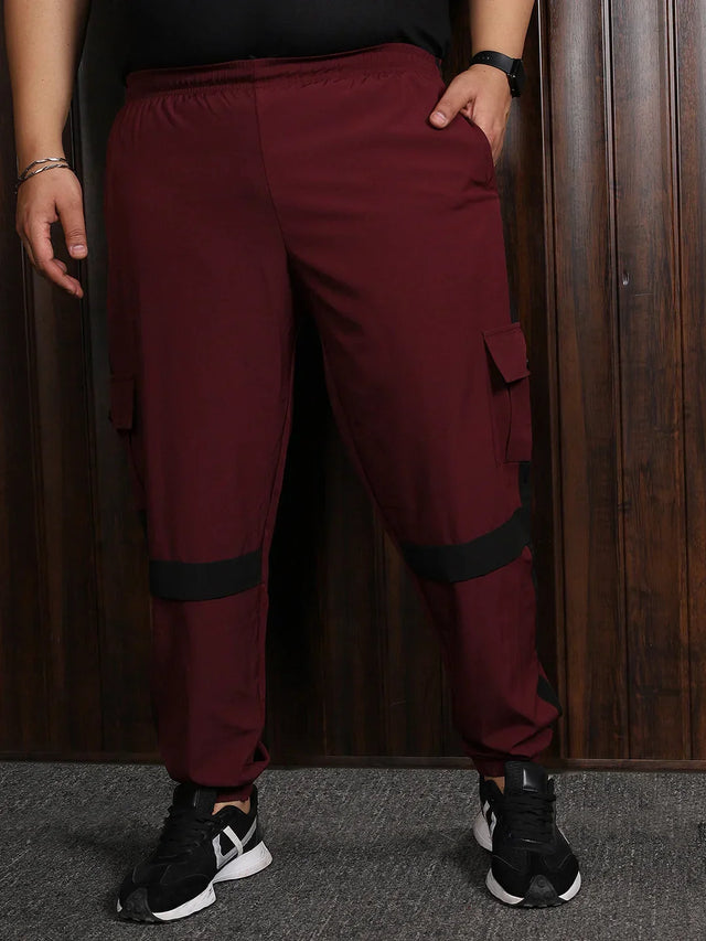 Men Plus Size Heze Colorblock Trackpant - bigbanana