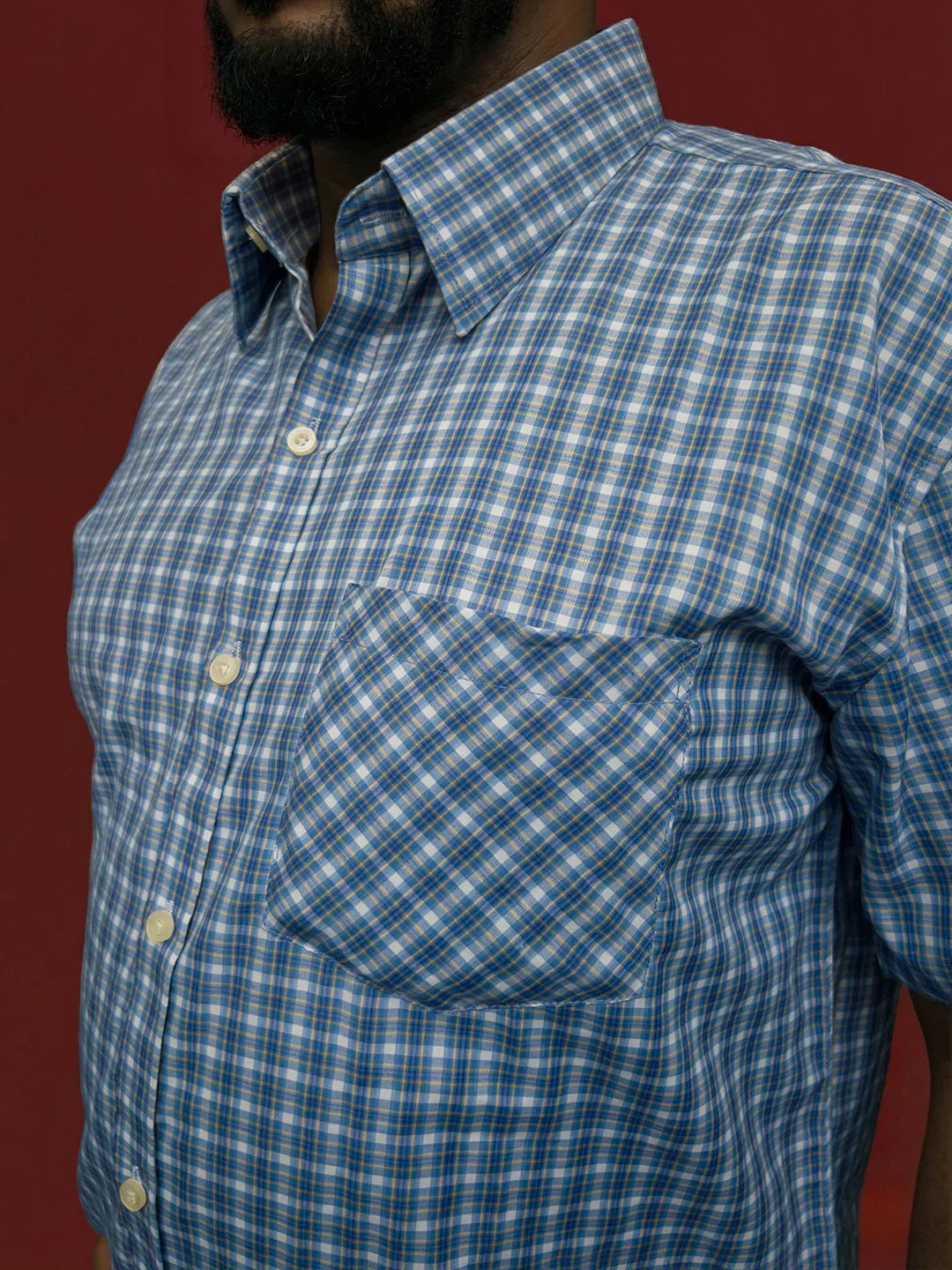 Men Plus Size Shale Multicolor Checkered Casual Shirt