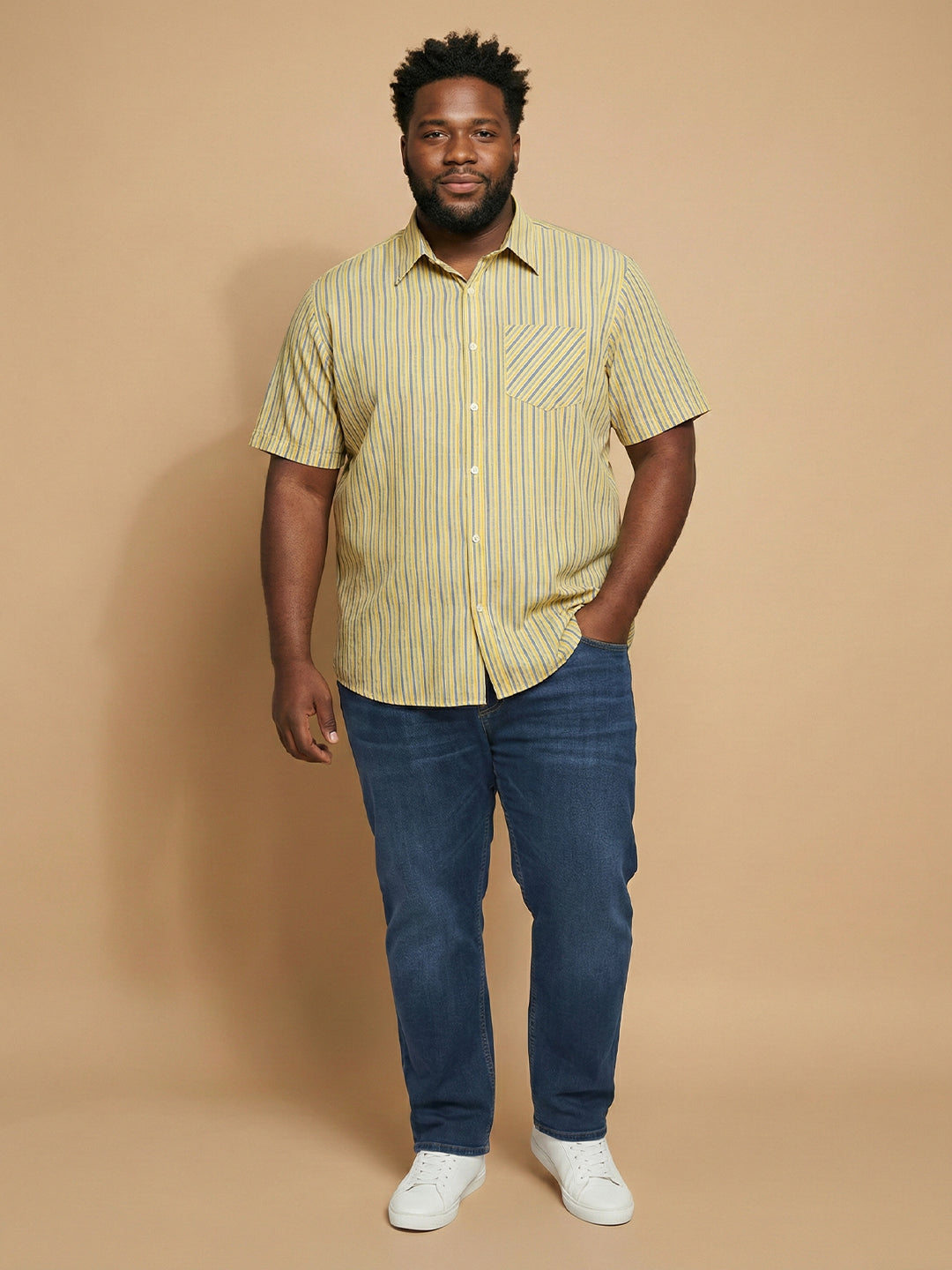 Men Plus Size Brine Multicolor Checkered Casual Shirt
