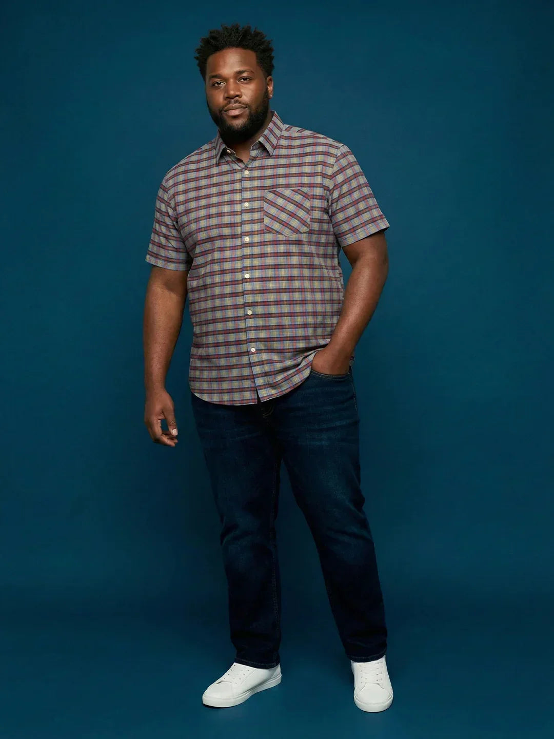 Men Plus Size Jura Multicolor Checkered Casual Shirt