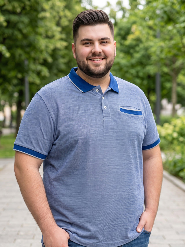 Men Plus Size Pacific Solid Polo Tshirt