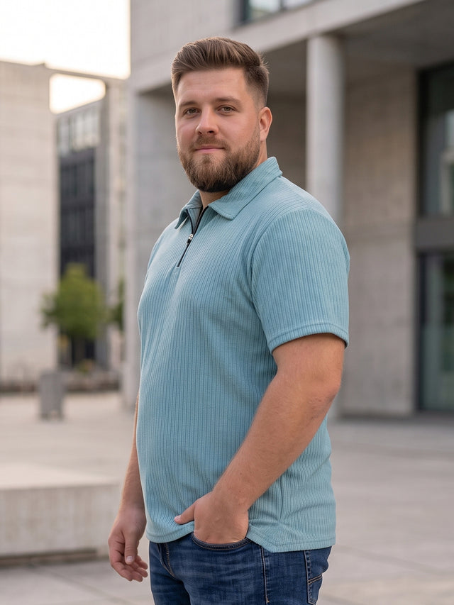 Men Plus Size Velzuno Sky Blue Polo Tshirts