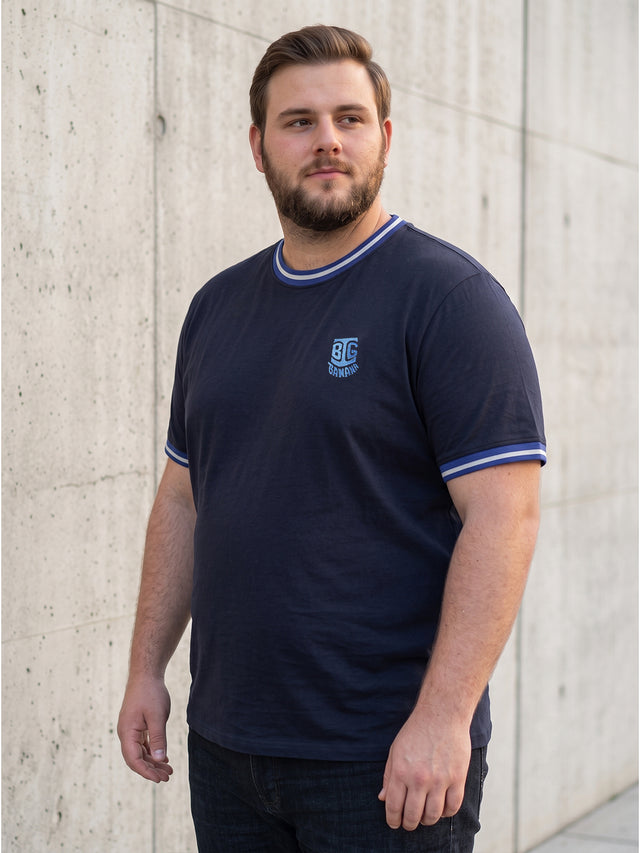Men Plus Size Mule-B Solid Round Neck Tshirt