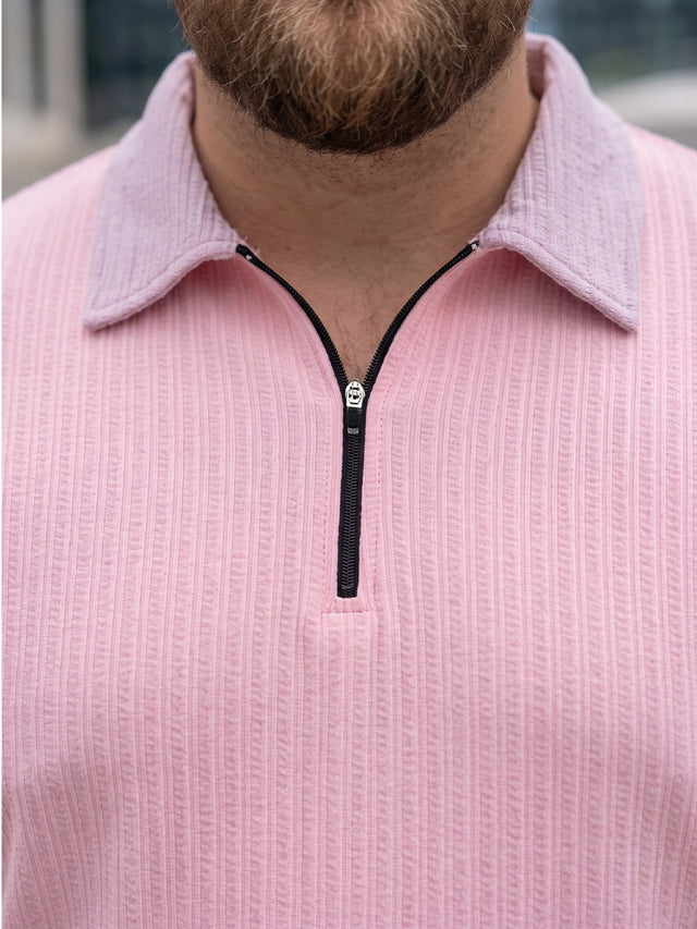 Men Plus Size Rosvique Pink Polo Tshirts