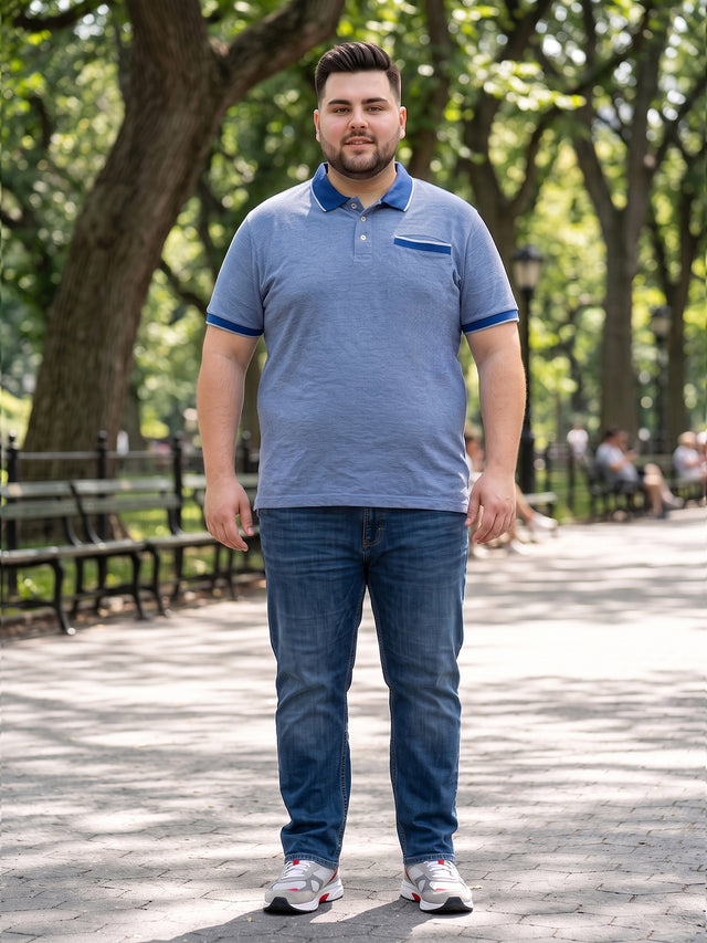 Men Plus Size Pacific Solid Polo Tshirt
