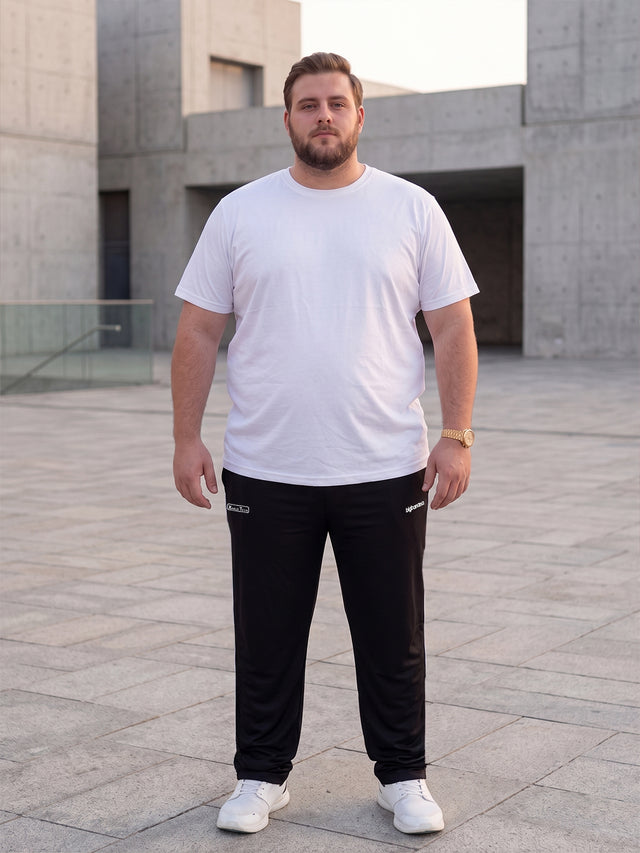 Men Plus Size Roman Solid Tracks