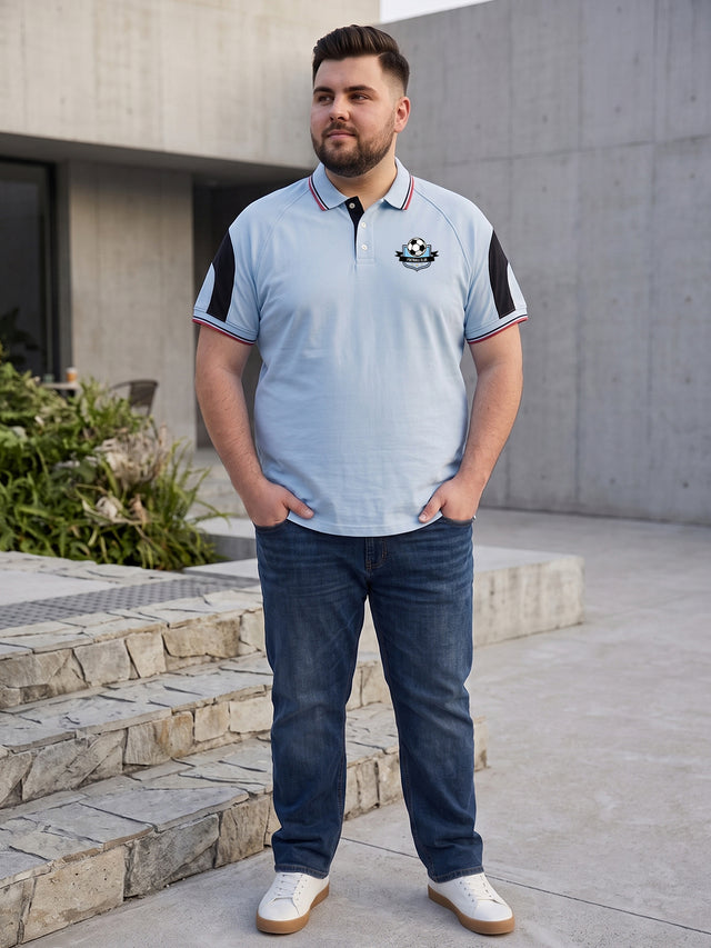 Men Plus Size Trench Printed Polo Tshirt