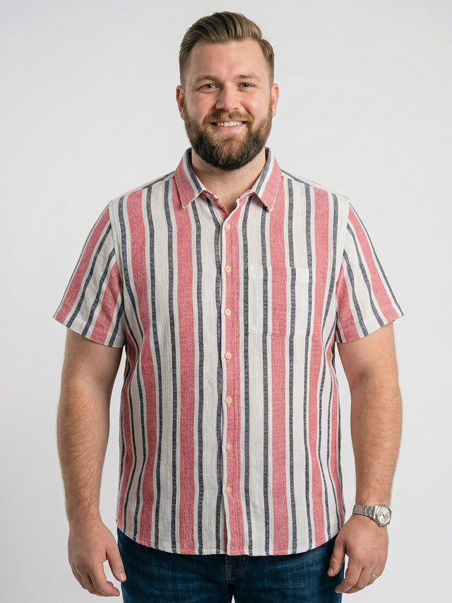 Men Plus Size Quibly Multi Textured Shirts