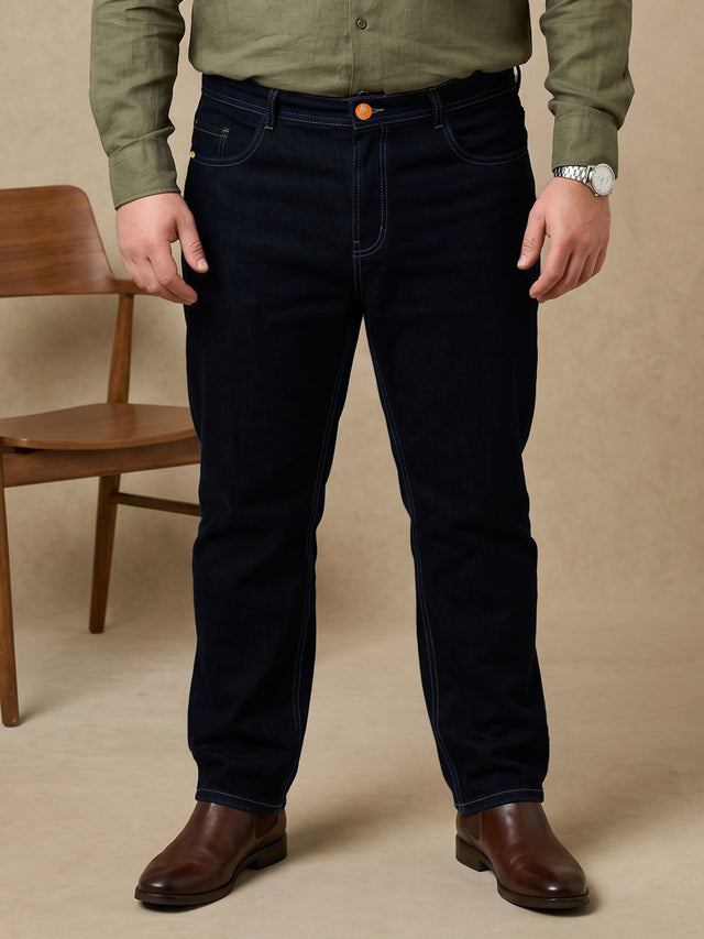 Men Plus Size Roviquez Charcoal Grey Solid Jeans