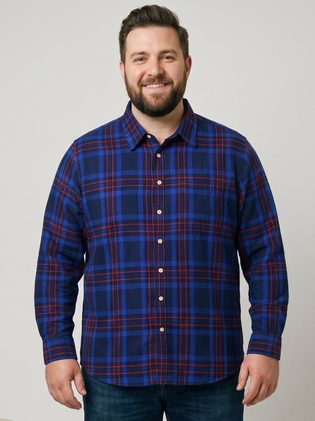 Men Plus Size Soryn Multi Check Shirts