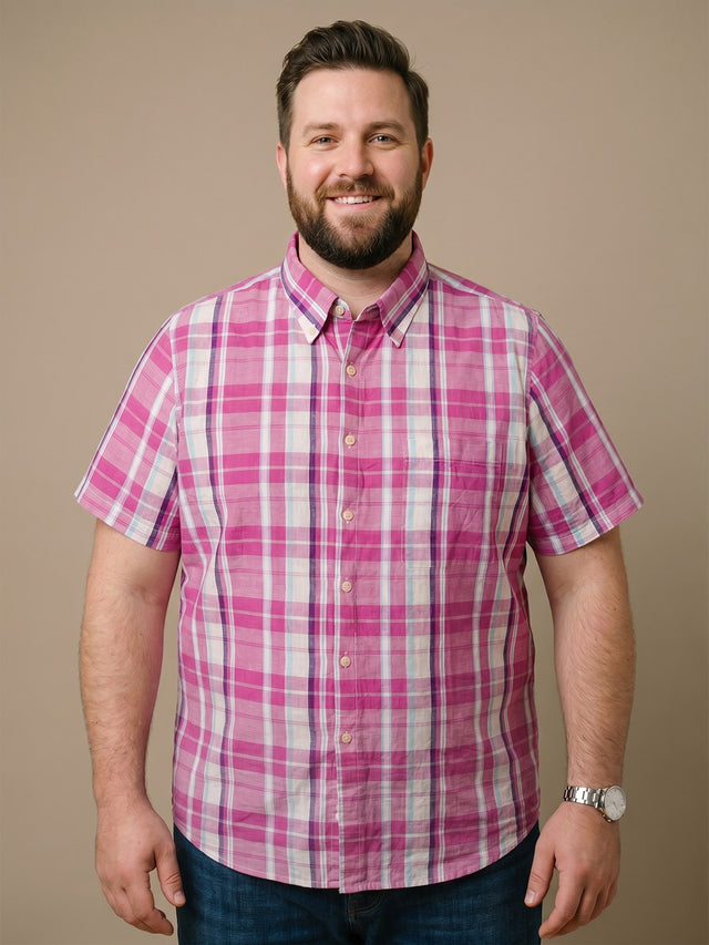 Men Plus Size Calvior Multi Check Shirts