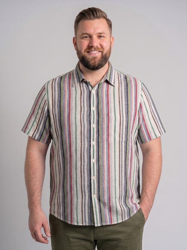 Men Plus Size Norvellae Multi Textured Shirts