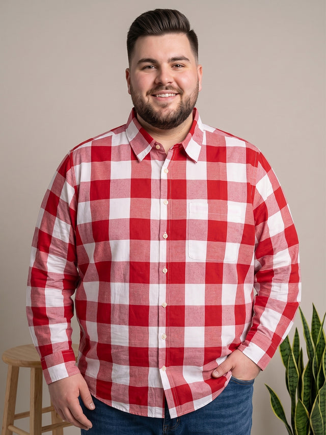 Men Plus Size Marzel Multi Check Shirts