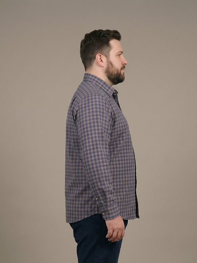 Men Plus Size Plaidorn Multi Check Shirts