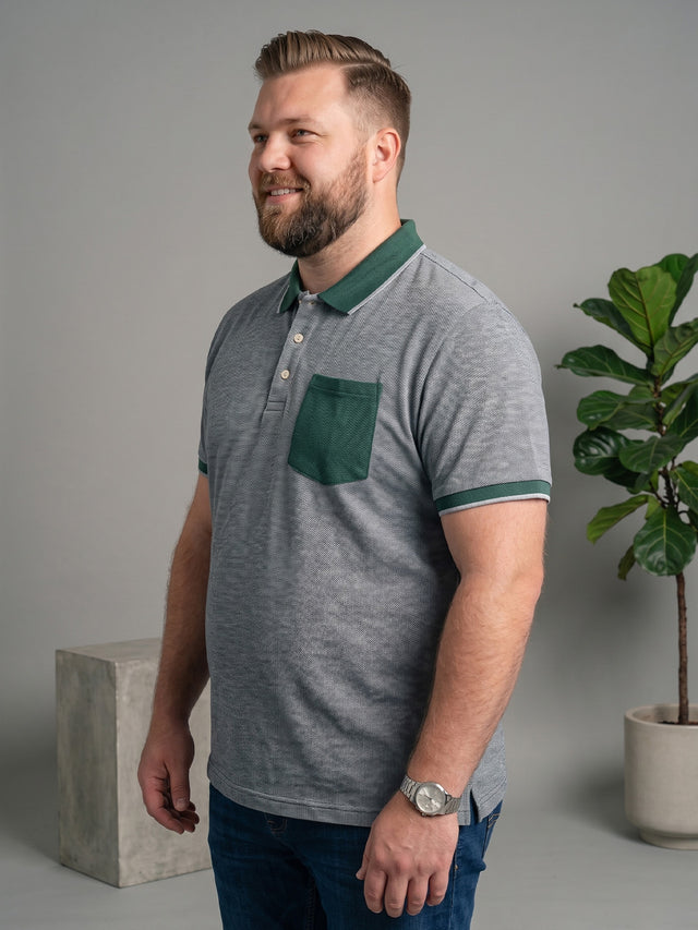 Men Plus Size IronPulse Green Solid Polo