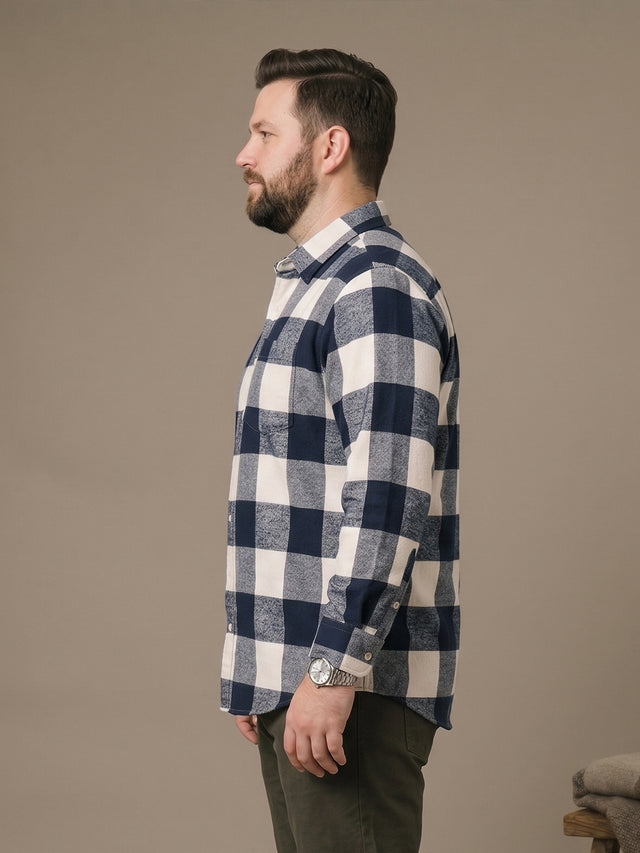 Men Plus Size Stronghold Multicolor Checkered Casual Shirt
