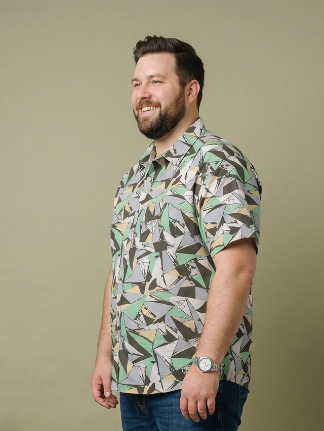 Men Plus Size Mossmatrix Multi Printed Shirts