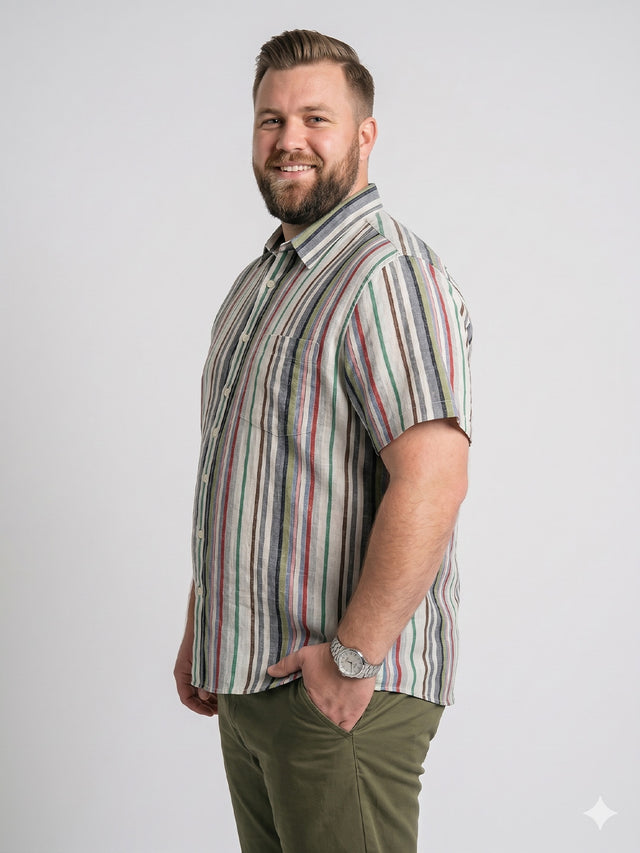 Men Plus Size Norvellae Multi Textured Shirts