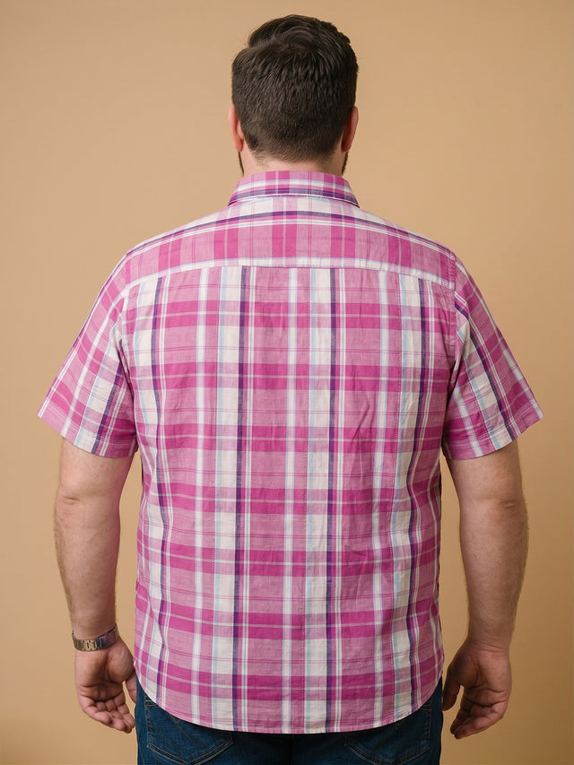 Men Plus Size Calvior Multi Check Shirts
