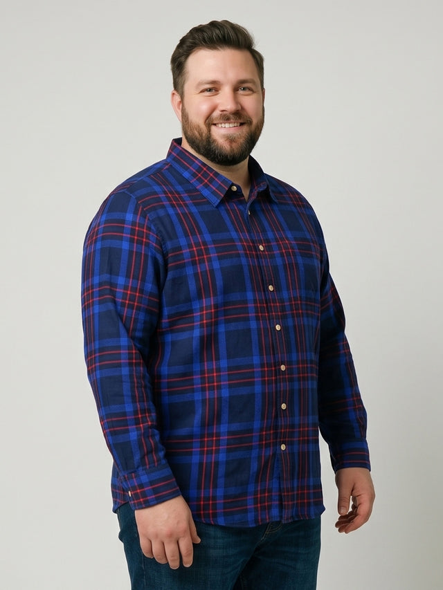 Men Plus Size Soryn Multi Check Shirts