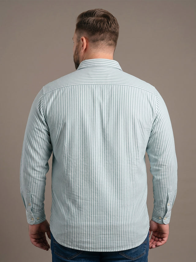 Men Plus Size Sereon Sky Blue Striped Shirts