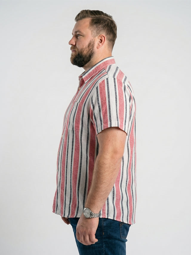 Men Plus Size Quibly Multi Textured Shirts