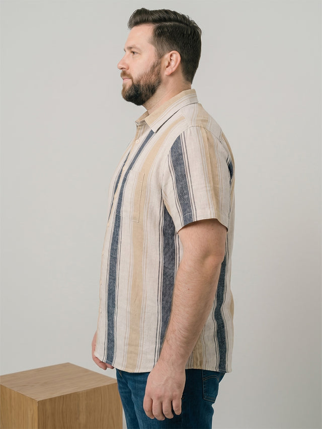 Men Plus Size Zarnok Multi Textured Shirts