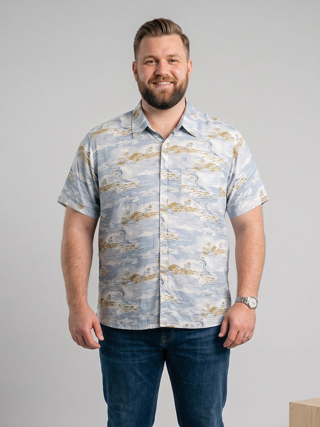 Men Plus Size Aurion Multi Printed Shirts