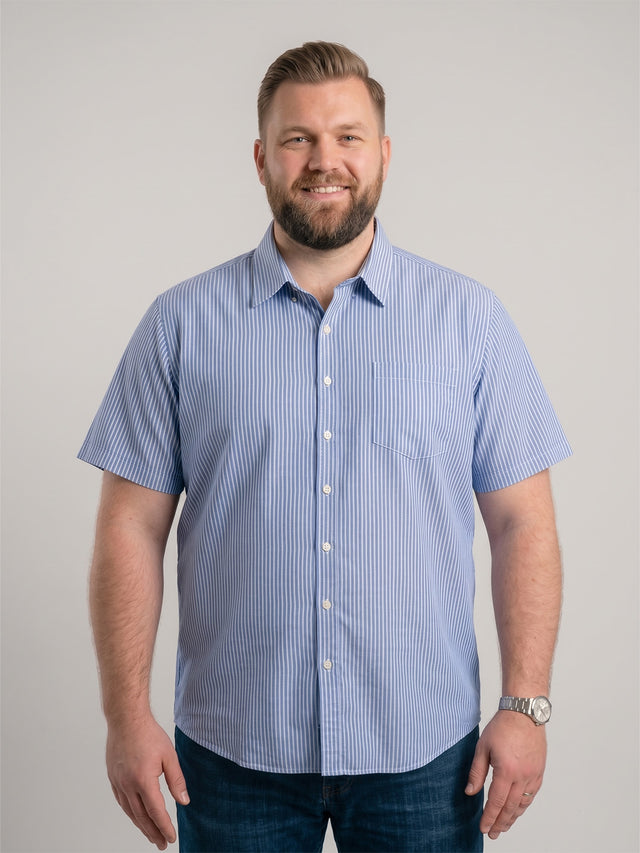 Men Plus Size Aqualon Multi Striped Shirts