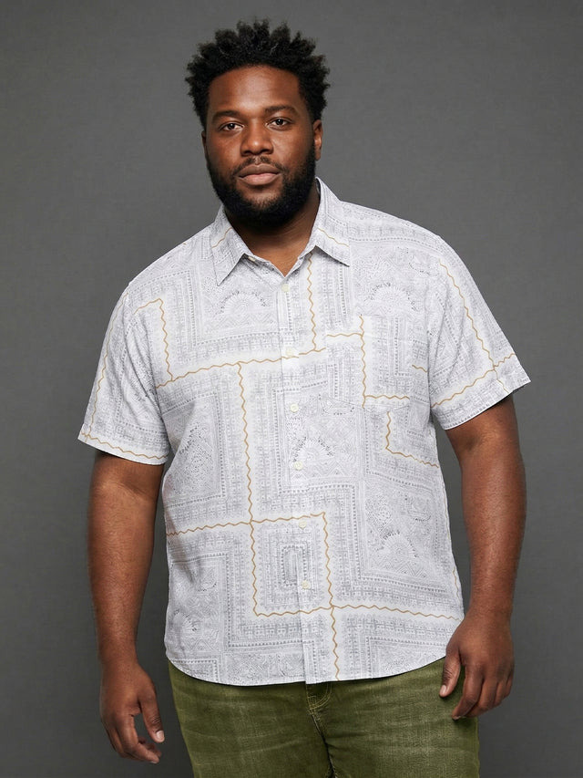 Men Plus Size Quarry Multicolor Printed Casual Shirt