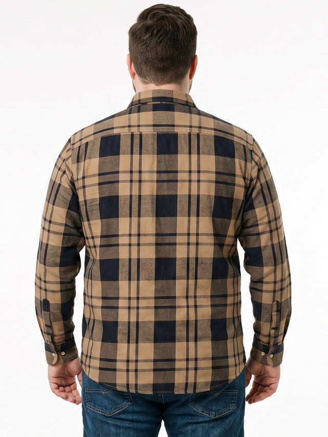 Men Plus Size Qorvex Multi Check Shirts