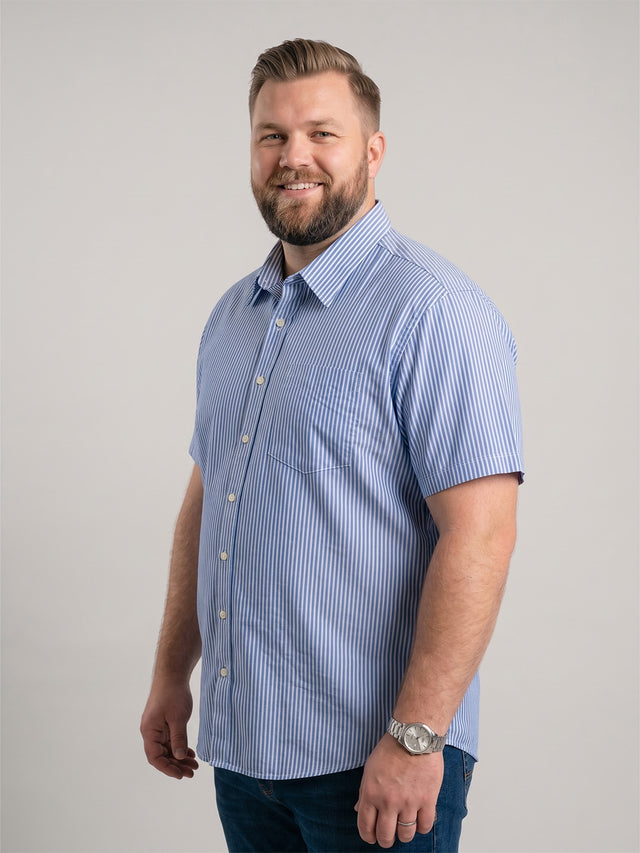 Men Plus Size Aqualon Multi Striped Shirts