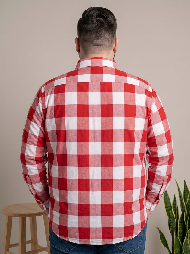 Men Plus Size Marzel Multi Check Shirts