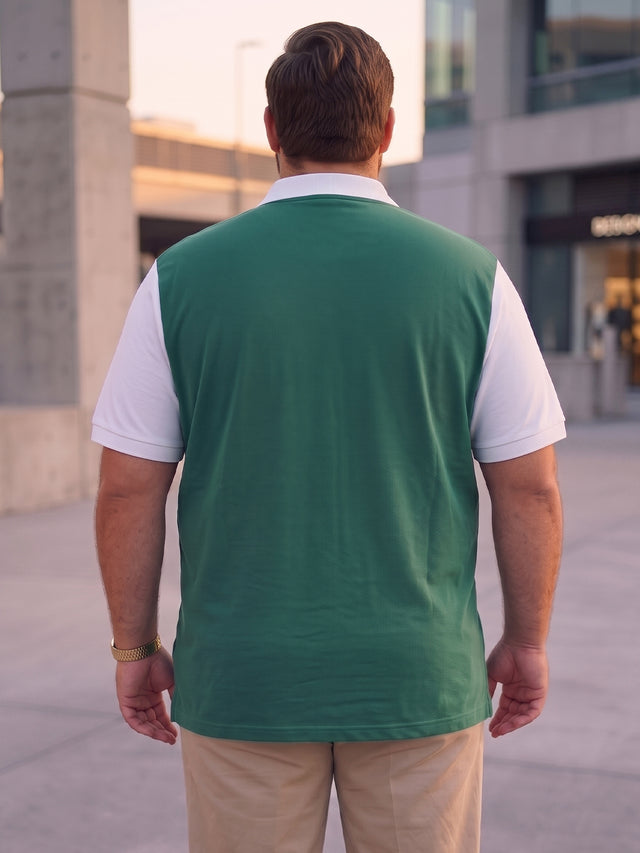Men Plus Size Barge Colorblock Multi Polo Men Tshirt