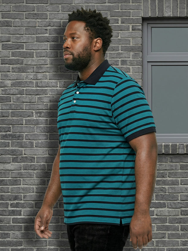Men Plus Size Nevon Multi Striped Polo