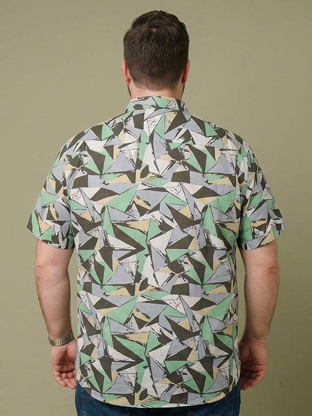 Men Plus Size Mossmatrix Multi Printed Shirts