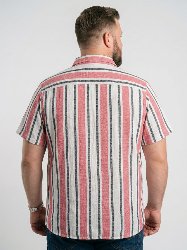 Men Plus Size Quibly Multi Textured Shirts