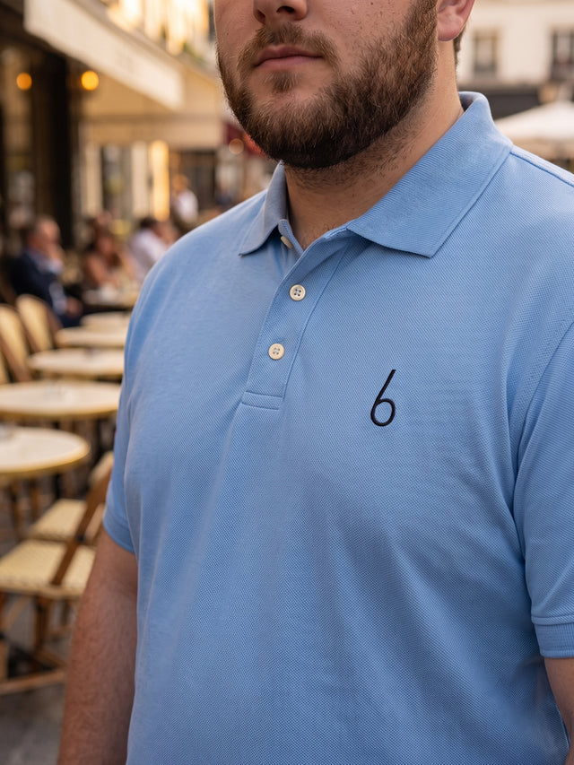 Men Plus Size Aura-Sky Polo Men Tshirt