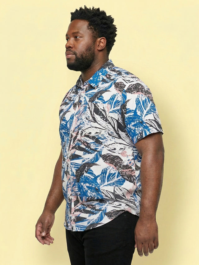 Men Plus Size Caspian Multicolor Printed Casual Shirt