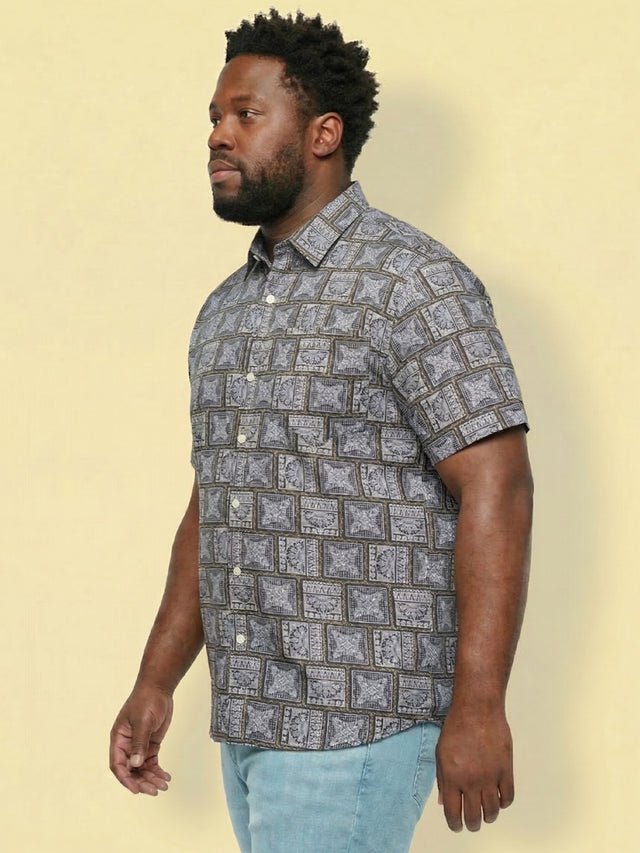 Men Plus Size Framex Multicolor Printed Casual Shirt