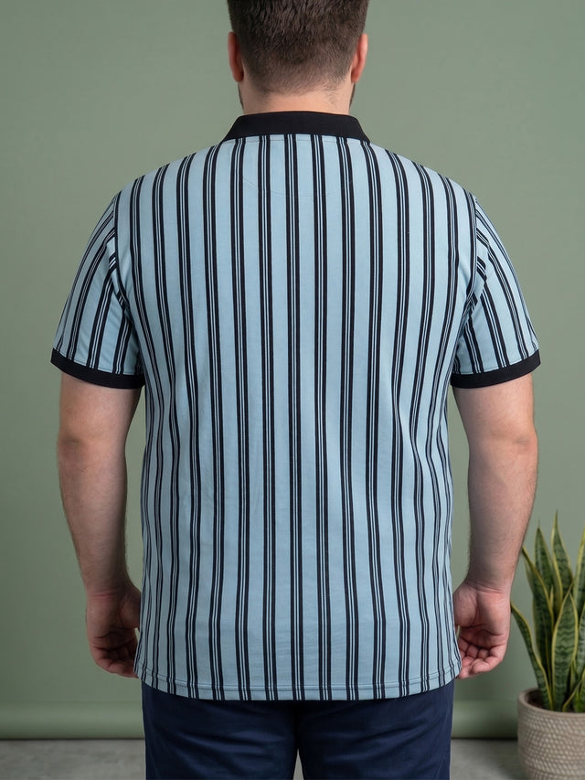 Men Plus Size Candor Multi Striped Polo