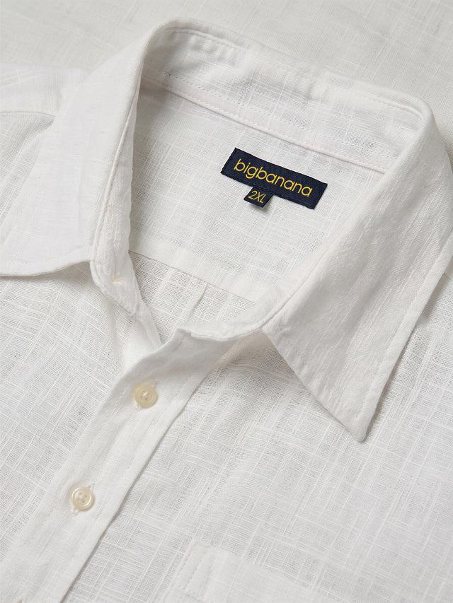 Men Plus Size Ivorynox White Solid Shirts