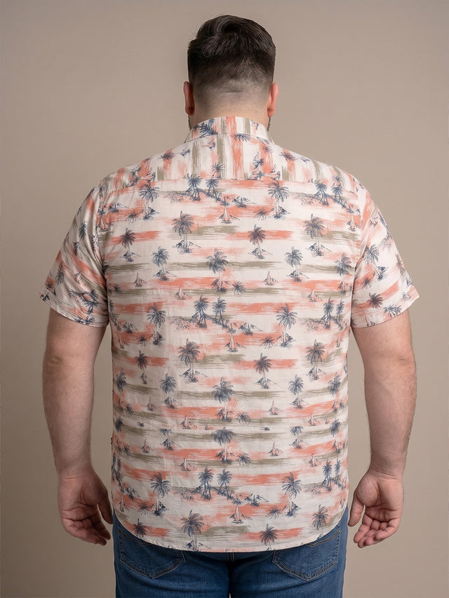 Men Plus Size Shore Multi Printed Shirts