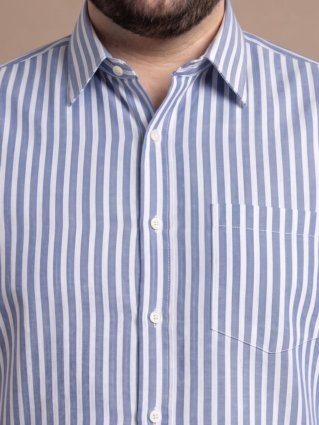 Men Plus Size Raptor Multicolor Striped Casual Shirt