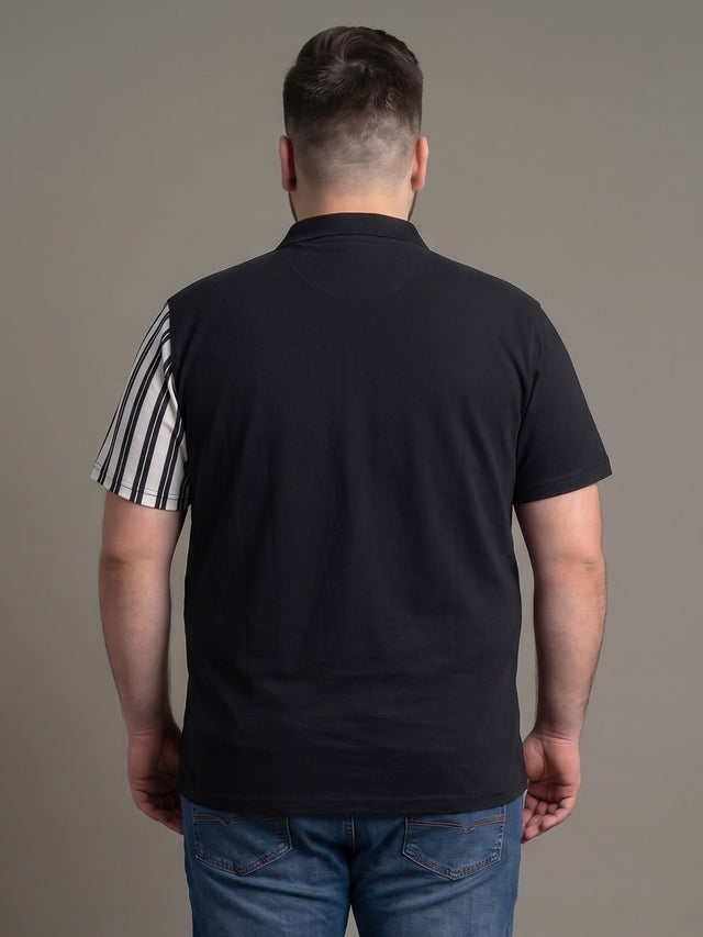 Men Plus Size Biforma Multi Colorblock Shirts