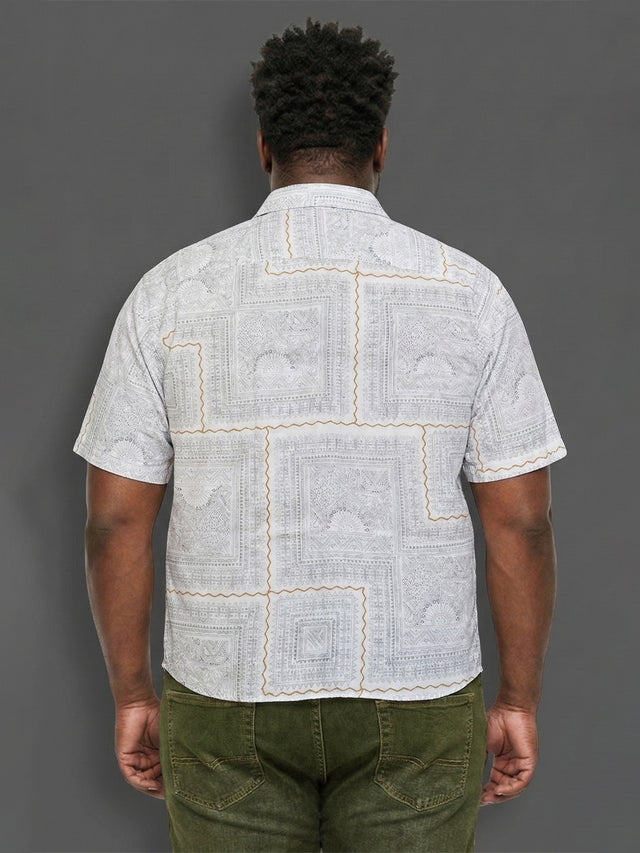 Men Plus Size Quarry Multicolor Printed Casual Shirt